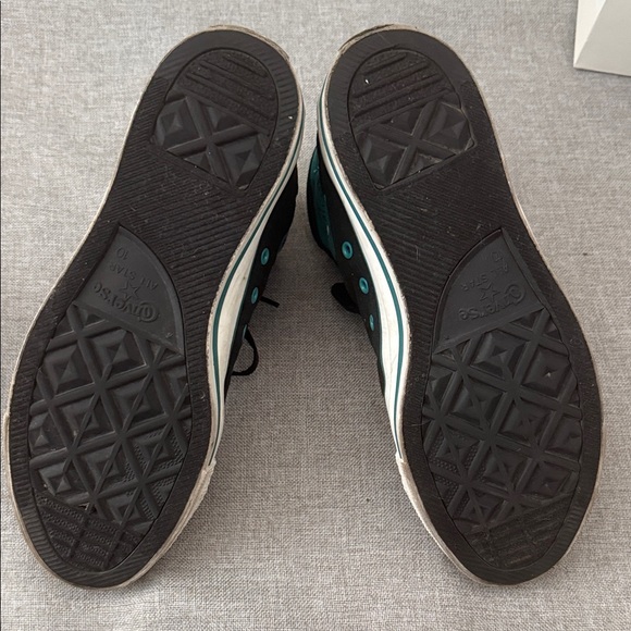 Converse Black and Teal High-Tops - Picture 5 of 12